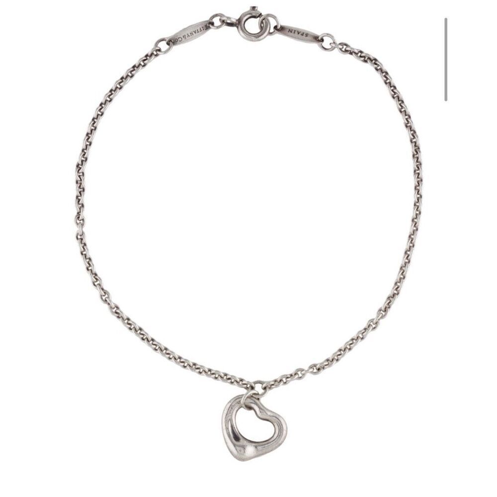 Tiffany & Co. Elsa Peretti Open Heart Charm Bracelet